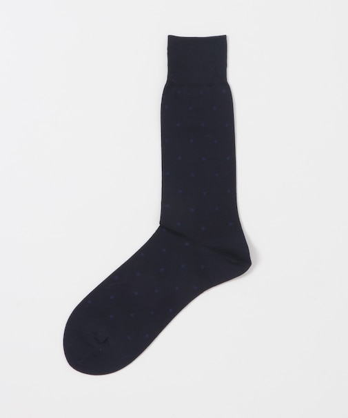 LIFE STYLE TAILOR　ドット柄ドレスソックス