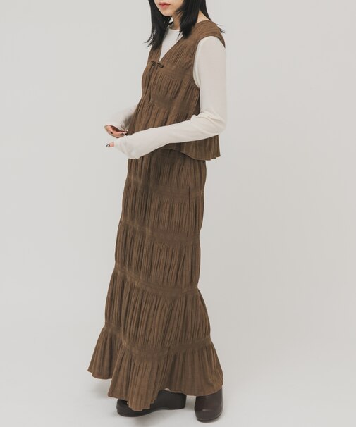 マジョリカプリーツベストSETスカート