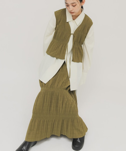 マジョリカプリーツベストSETスカート