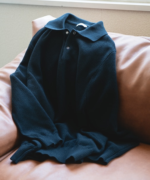 DRYMIX カノコロングスリーブニットポロシャツ