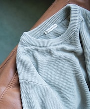 DRY MIX カノコ ロングスリーブクルーネックニット