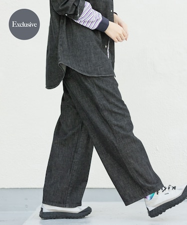 『別注』Wrangler×EKAL　デニムリラックスバギーパンツ