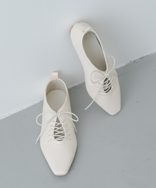 『抗菌』ギャザーレースアップシューズ