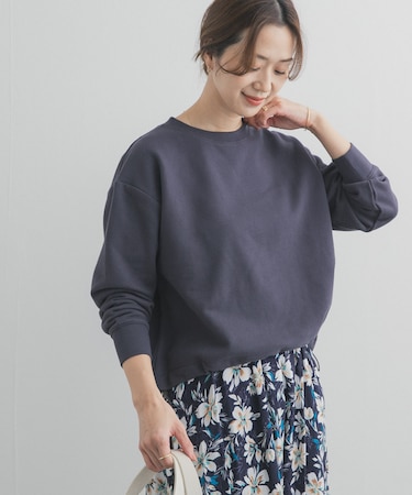 コットンスウェットヘムドロストプルオーバー