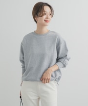 コットンスウェットヘムドロストプルオーバー