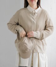 FORK&SPOON　ワッフルカーディガン