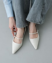 『抗菌』ポインテッドフラットパンプス