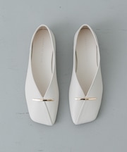 『抗菌』スクエアカットフラットシューズ