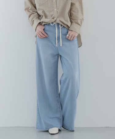 リヨセルコットンドロストワイドデニム