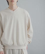 ライトカットメルトンVネックプルオーバー
