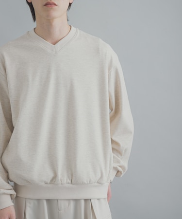ライトカットメルトンVネックプルオーバー