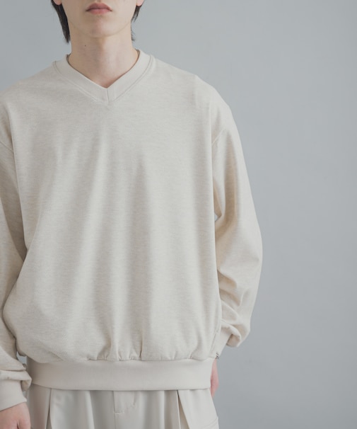 ライトカットメルトンVネックプルオーバー