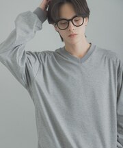 ライトカットメルトンVネックプルオーバー