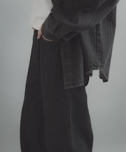 ジャガードデニムストレートパンツ
