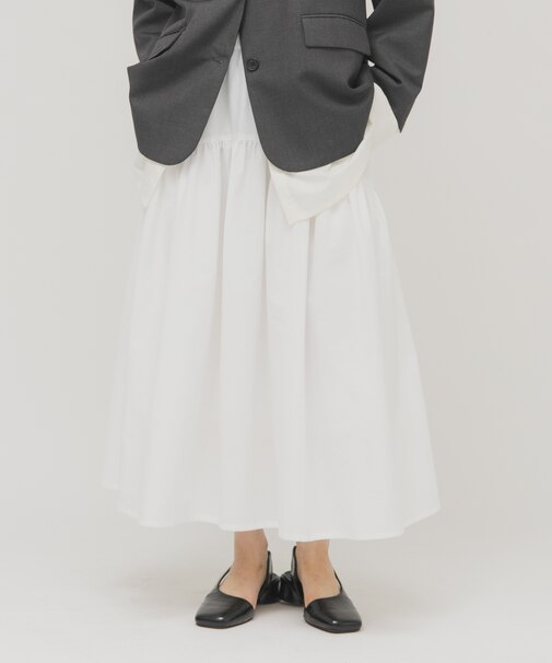 ボリュームミディスカート