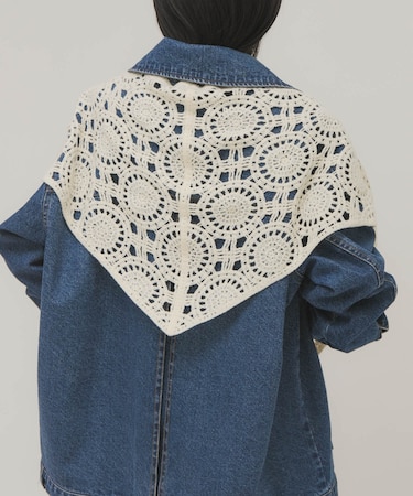 トライアングルクロシェスカーフ