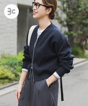 『UR TECH Renew Knit』VネックZIPカーディガン