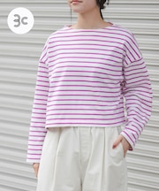 FORK&SPOON　クロップドボートネックボーダー