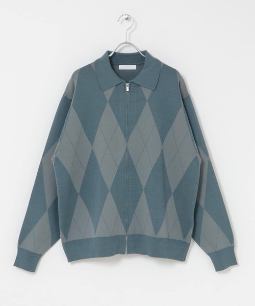 最終価格！ナンバーナイン　アーガイルジップカーディガン 洗濯可』アーガイルジップニットカーディガン｜アーバンリサーチの通販