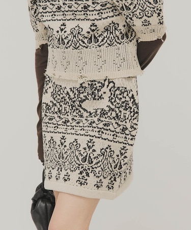 ジャガードニットスカート