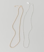 コンビカラーチェーン2セットネックレス