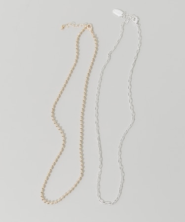 コンビカラーチェーン2セットネックレス