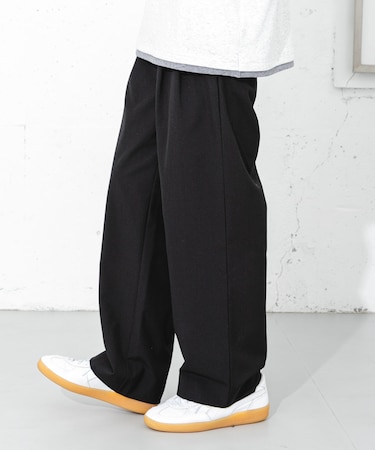 ダブルタックワイドパンツ