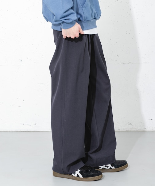 ダブルタックワイドパンツ
