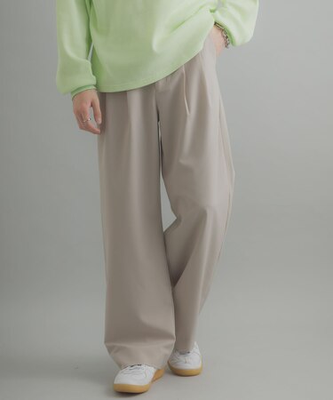 ダブルタックワイドパンツ