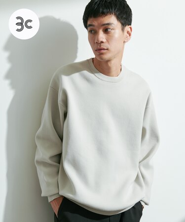 『UR TECH Renew Knit』クルーネックプルオーバー