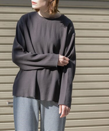 FORK&SPOON　メッシュロングスリーブプルオーバー
