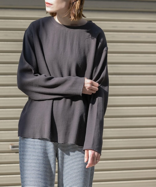 FORK&SPOON　メッシュロングスリーブプルオーバー