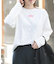 FORK&SPOON　フロッキープリントロングスリーブTシャツ