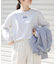 FORK&SPOON　フロッキープリントロングスリーブTシャツ