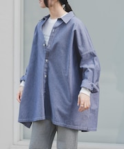 FORK&SPOON ビッグシャンブレーシャツ