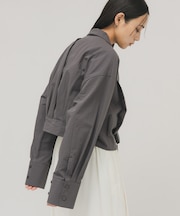 タックヘムクロップドシャツ