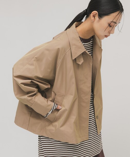 ステンカラーマントコート