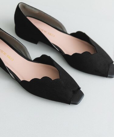 ピープトゥスカラップセパレートサンダル