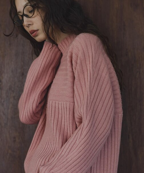 ワイドリブ切替えニット