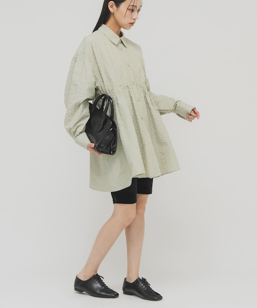 アシメギャザータックミニワンピース