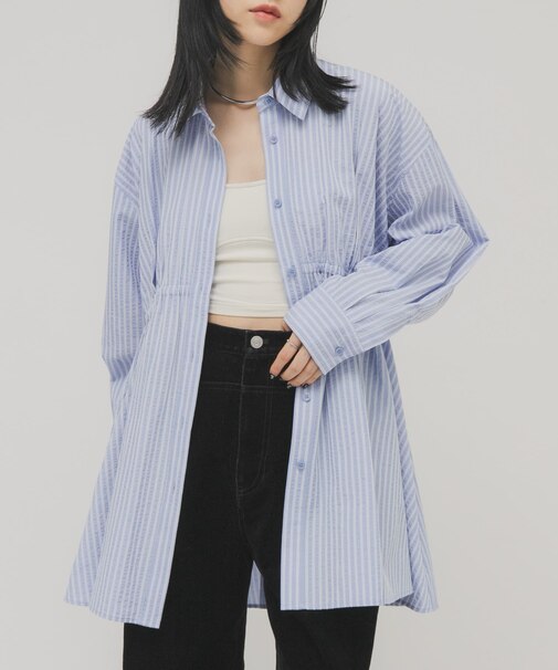 アシメギャザータックミニワンピース