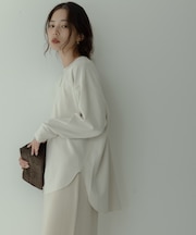 カットジョーゼットプルオーバー