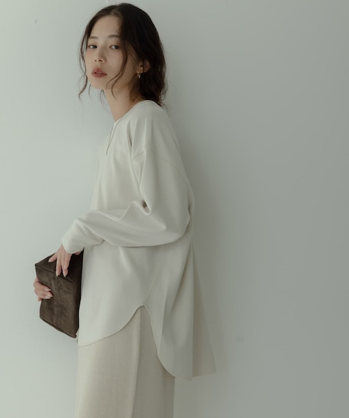 カットジョーゼットプルオーバー