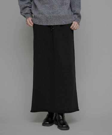 裏起毛スウェットナロースカート