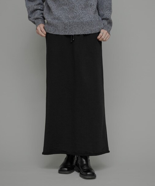 裏起毛スウェットナロースカート