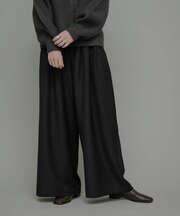 ウォッシャブルワイドタックイージーパンツ