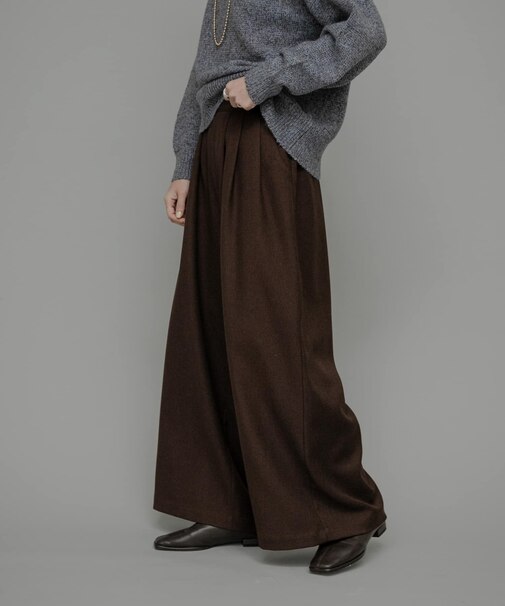 ウォッシャブルワイドタックイージーパンツ