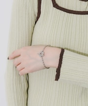 ステンレスフラワーマンテルブレスレット