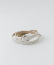 スクエアバックルナローベルト