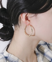 ニュアンスメタルビッグフープイヤリング